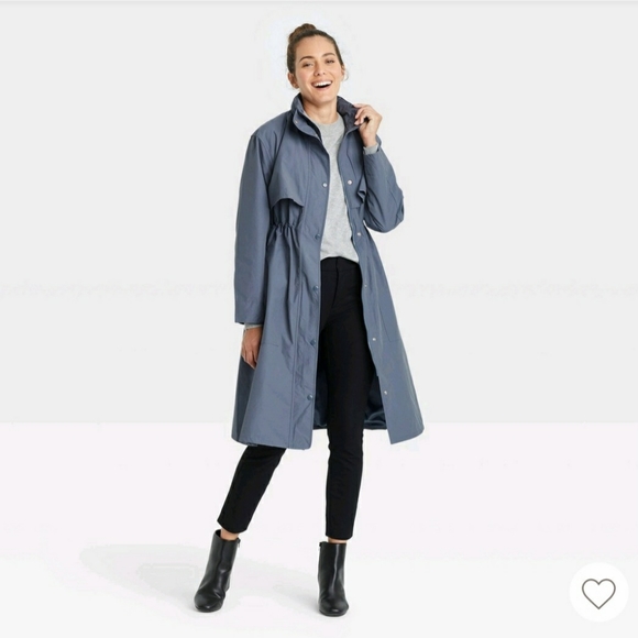 NWT Women's Rain Resistant Trench Coat - Picture 2 of 9